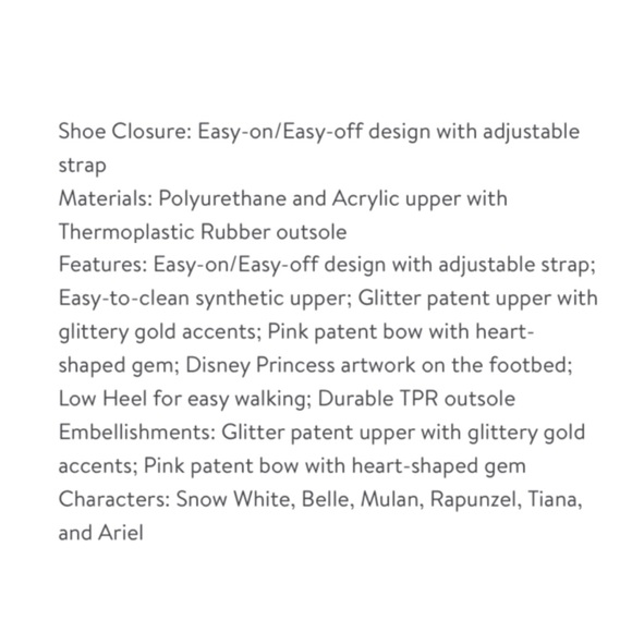 Disney Princess Low Heel Characters Dress Up Shoe - Picture 5 of 9